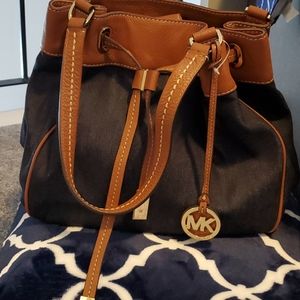 MICHAEL KORS Pebble leather Denim Tote